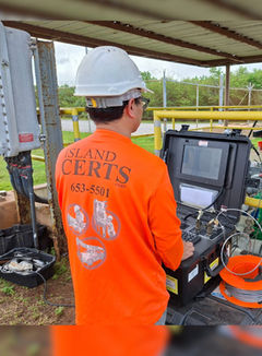 Island CERTS Personnel doing Hydrotesting of 12" JP-8 line