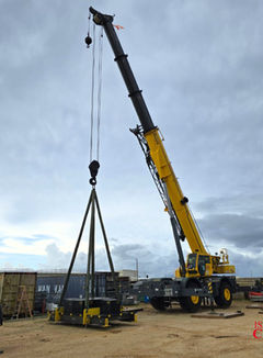 Inspection and load test of Hensel Phelps 100-ton Grove crane.
