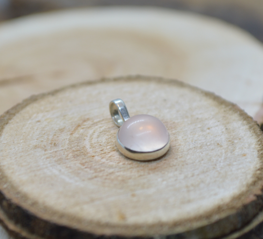 Miniatura: Colgante de plata Cuarzo rosa.
