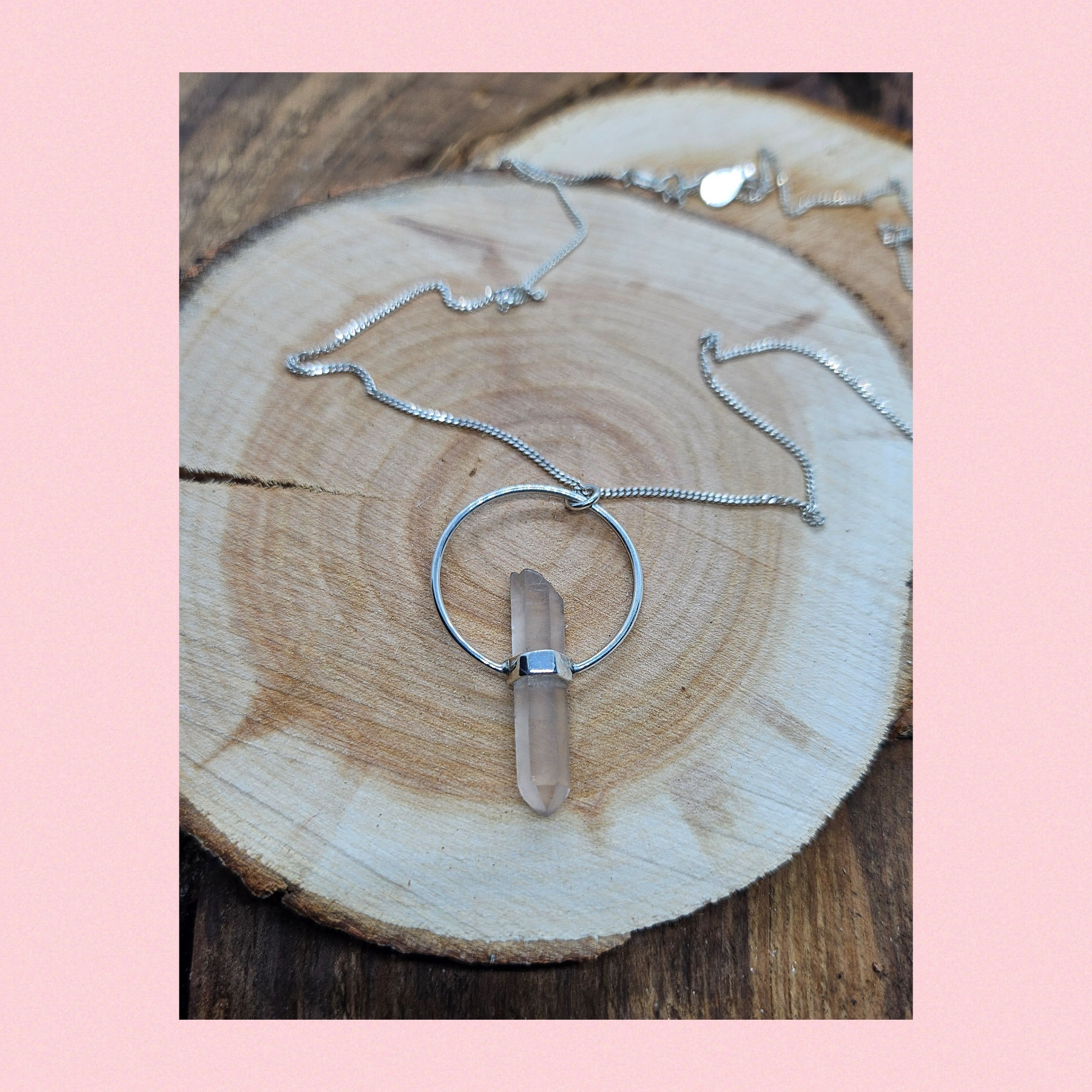 Zilveren collier met Golden Healer kwarts.