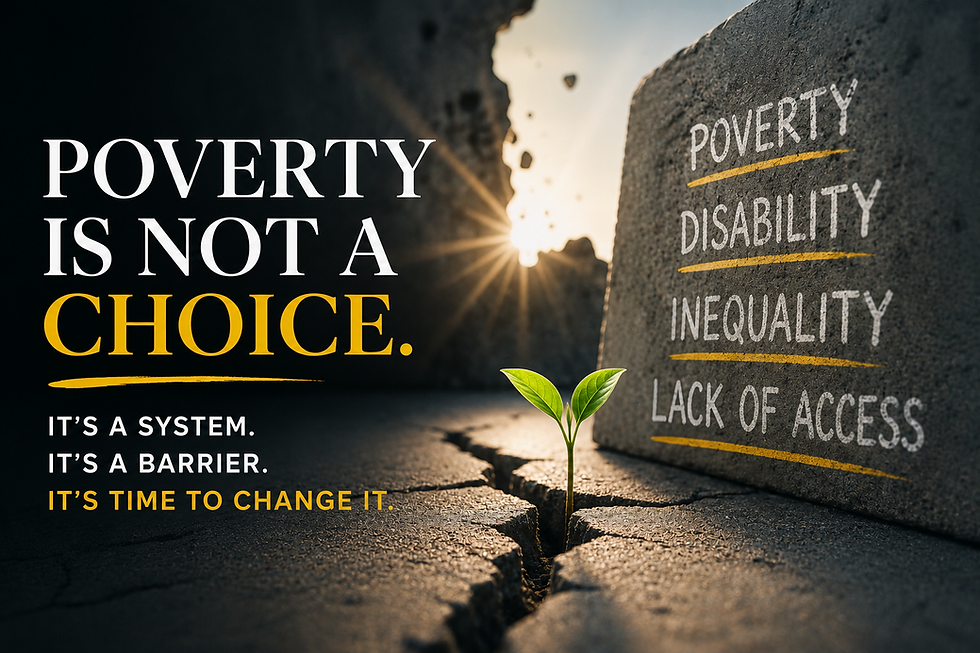 Breaking through barriers: highlighting the systemic nature of poverty and the urgent need for change.