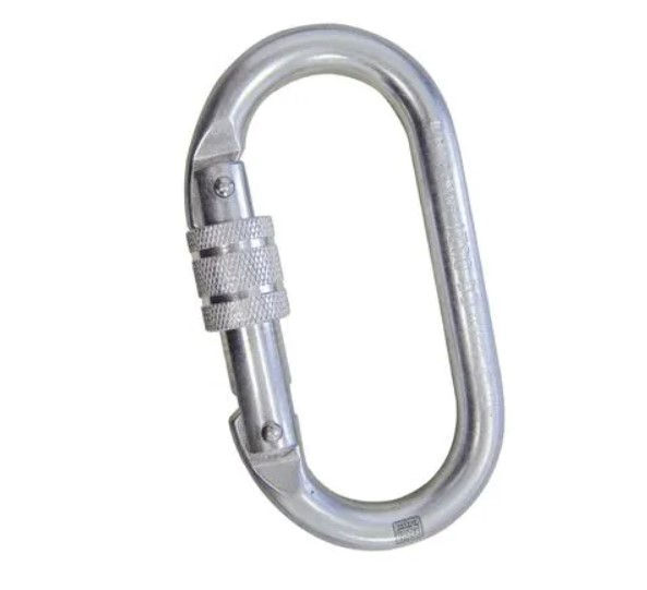 Mosquetão Aço Oval Rosca