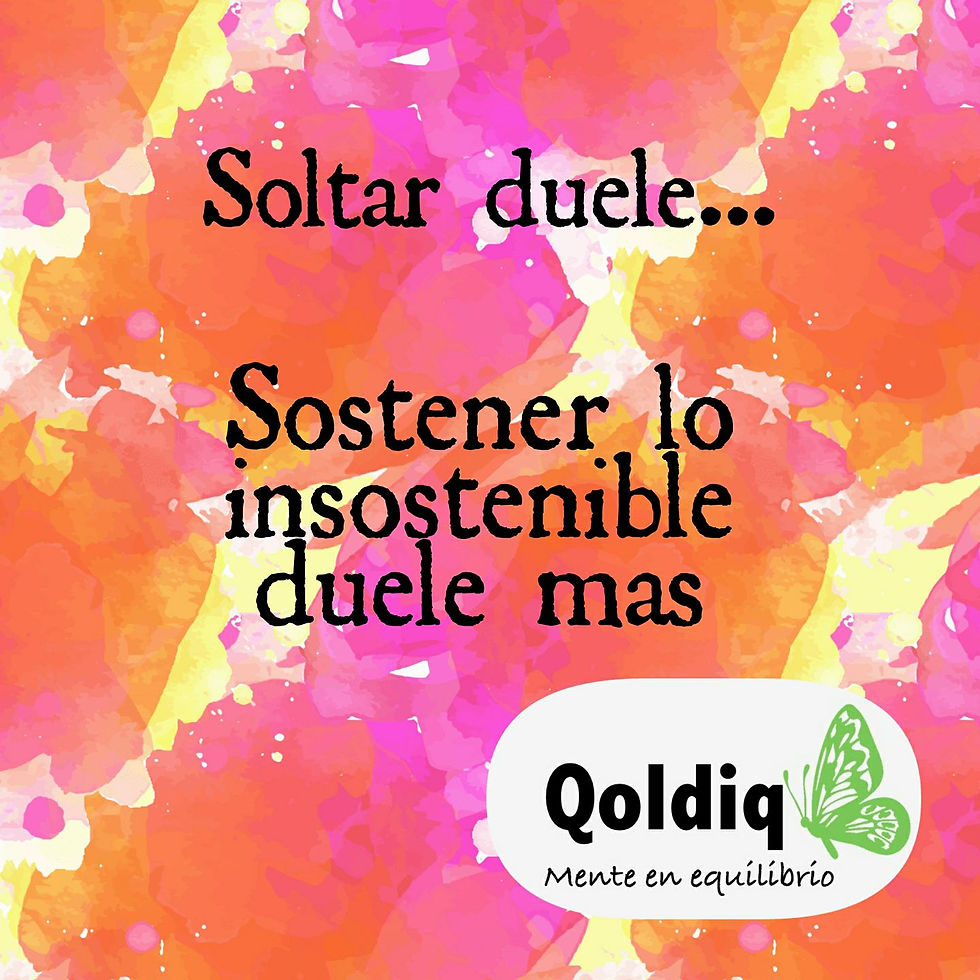 Soltar duele...