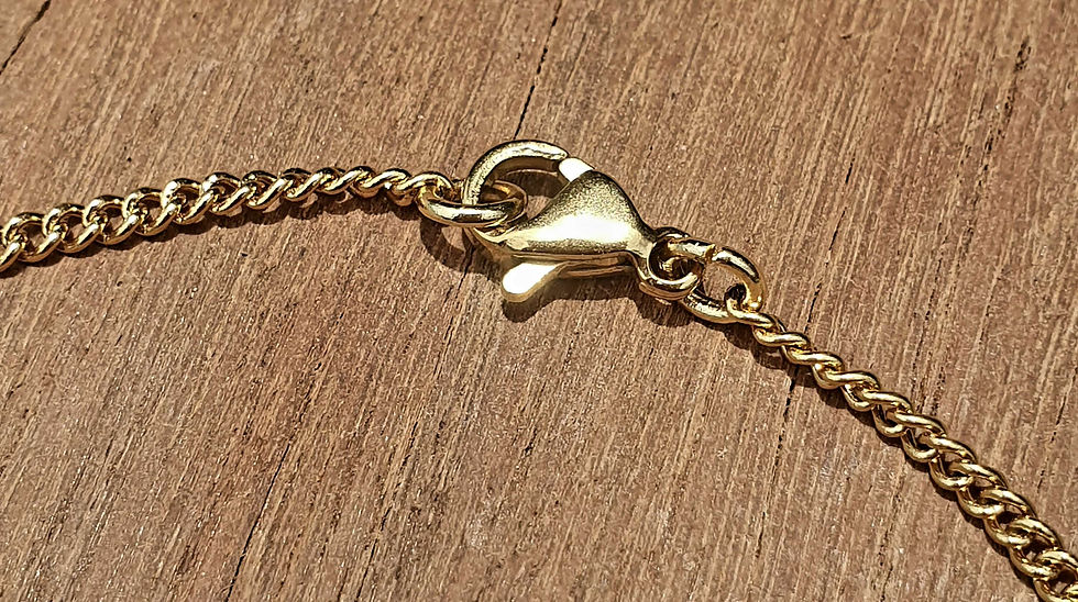 Thumbnail: Faceted Gemstone and Clear Quartz bracelet in 18 karat gold plated steel