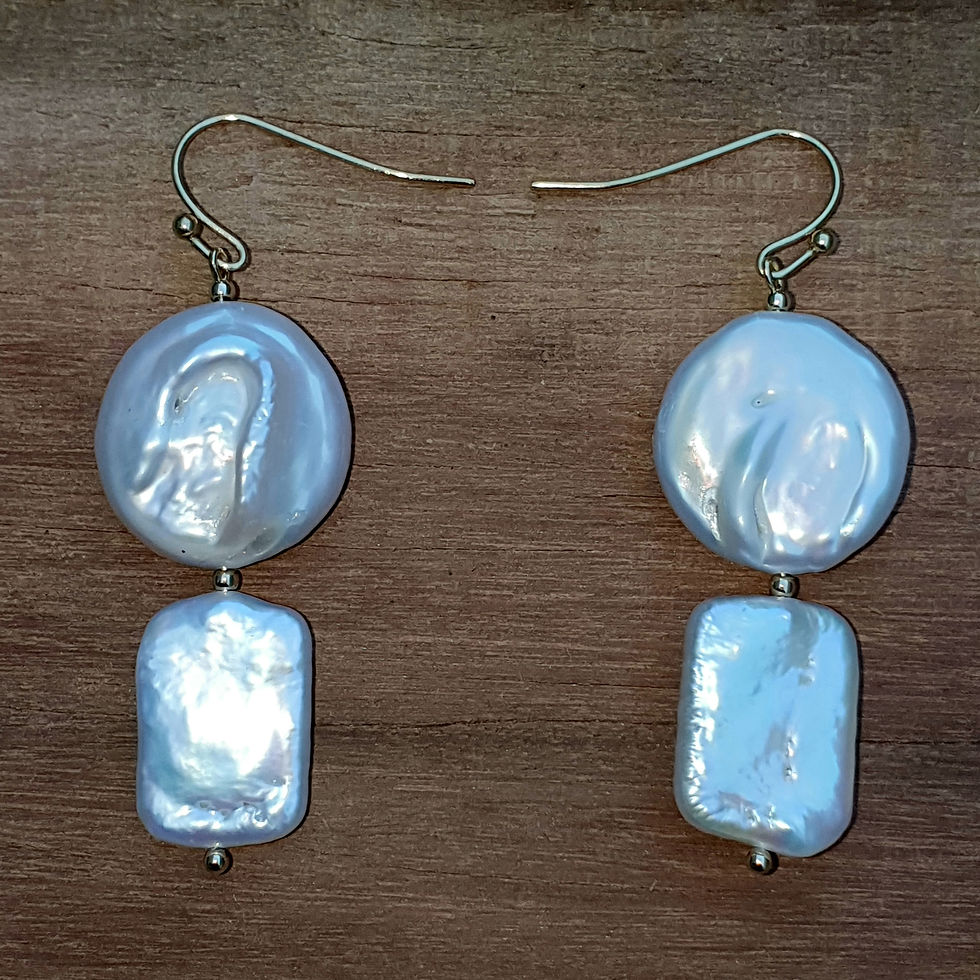 Thumbnail: Geometry Baroque Pearl Earrings