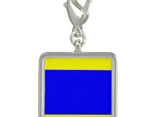 Top 10! Nautical Flag Signal Code Letter D "Delta" Charm