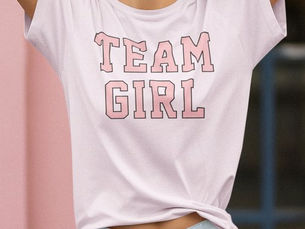 Review Team Baby Girl Blush Pink Baby Gender Reveal Party T-Shirt