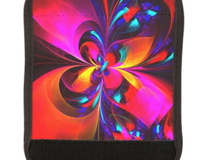 Top 5! Modern Floral Abstract Art Red Blue Pattern #07 Luggage Handle Wrap