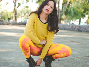 Top 5! Pink And Yellow Tie Dye Leggings