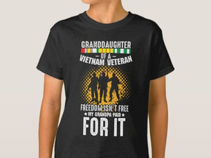 Hot Deals! Vietnam Veteran Grandpa Soldier Granddaughter T-Shirt