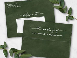 Hot Review! Juniper Green Watercolor A7 5x7 Wedding Invitation Envelope