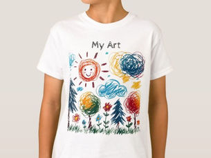 Best Price! Add your Kid's Artwork to this T-Shirt