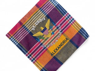 Big Deals! US Virgin Islands Flag St. Croix Madras Custom Bandana