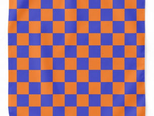 Top 5! Checkered Blue and Orange Bandana