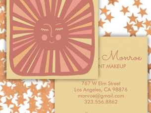 Best Deals! Glowing Sun Cute and Charming Pink Square Business Card