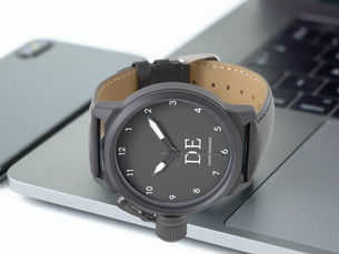 Hot Review! Minimalistic Modern Black and White Monogram Watch