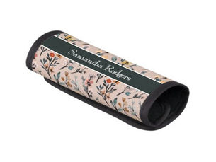 Hot Review! Whimsical Charm: Dusty Rose Boho Floral Luggage Handle Wrap