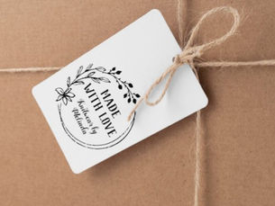 Top 10! Hand Drawn Berry Flower Wreath Made With Love Rubber Stamp