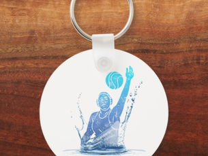 Review Water Polo Vintage Sports Athlete With Ball Keychain