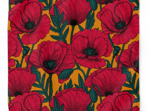 Review Red poppy garden bandana