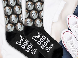 Big Deals! Best Dog Mom Ever Personalized Pet Photo Socks
