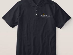Big Deals! FLVS Men's, Navy Embroidered Polo Shirt