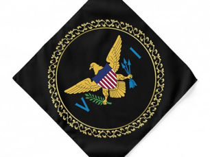Hot Review! US Virgin Islands Flag St. Thomas St. Croix Gold Bandana