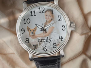 Best Price! Modern Personalized Photo Name Watch