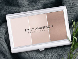 Best Deals! ELEGANT MINIMAL ROSE GOLD BLUSH PINK COPPER STRIPS BUSINESS CARD CASE