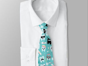 Top 10! Cute Pediatric Dental Practice Tooth Pattern Neck Tie