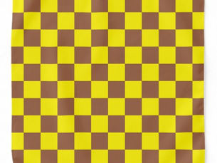 Review Checkered Brown and Yellow Bandana