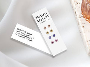 Top 10! Simple Black White Multiple Earring Display Card