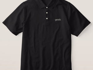 Best Price! geek embroidered polo shirt