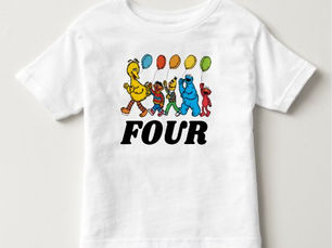 Top 10! Sesame Street Pals | 4th Birthday Balloons Toddler T-shirt