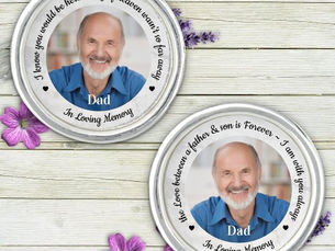 Top 5! Elegant Wedding Memorial Father Son 2 Photo Groom Cufflinks