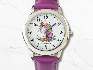 Hot Deals! Unicorn Cute Whimsical Girly Pink Floral Girl's Watch
