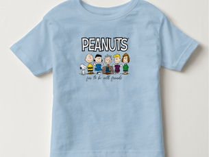 Top 5! Peanuts Friends In A Row Toddler T-shirt
