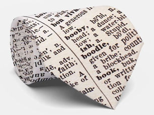 Best Deals! Vintage dictionary page BOOK Neck Tie