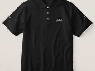 Top 5! Initials "JJJ" Monogram Embroidered Polo Shirt