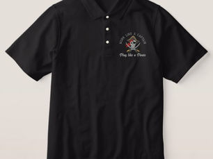Best Deals! Work Like A Captain Play Like A Pirate Embroidery Embroidered Polo Shirt