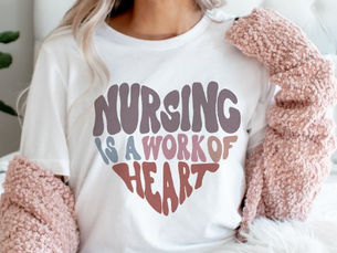 Hot Review! Nurse Nursing is a work of heart Retro Groovy T-Shirt