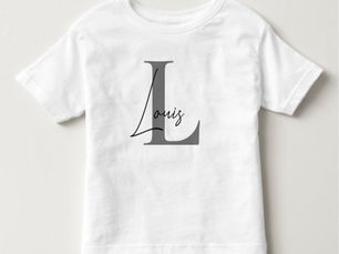 Hot Deals! INITIAL personalised tshirt-bodysuit name Toddler T-shirt