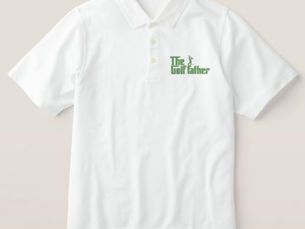 Top 10! The Golf Father Embroidered Polo Shirt