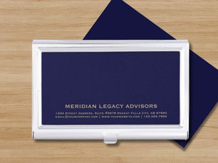 Top 10! Professional Navy Blue Business Card Case