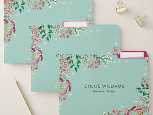 Best Price! Charming Boho Wildflowers - Name File Folder