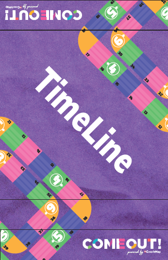 Board game board, with the word &quot;Timeline&quot;