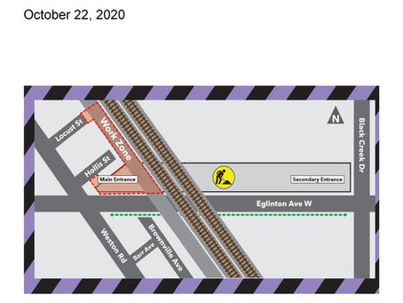 Overnight LRT Work at Eglinton/Weston on October 22