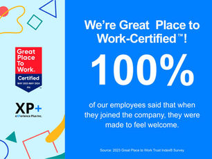Great Place to Work - Certified!