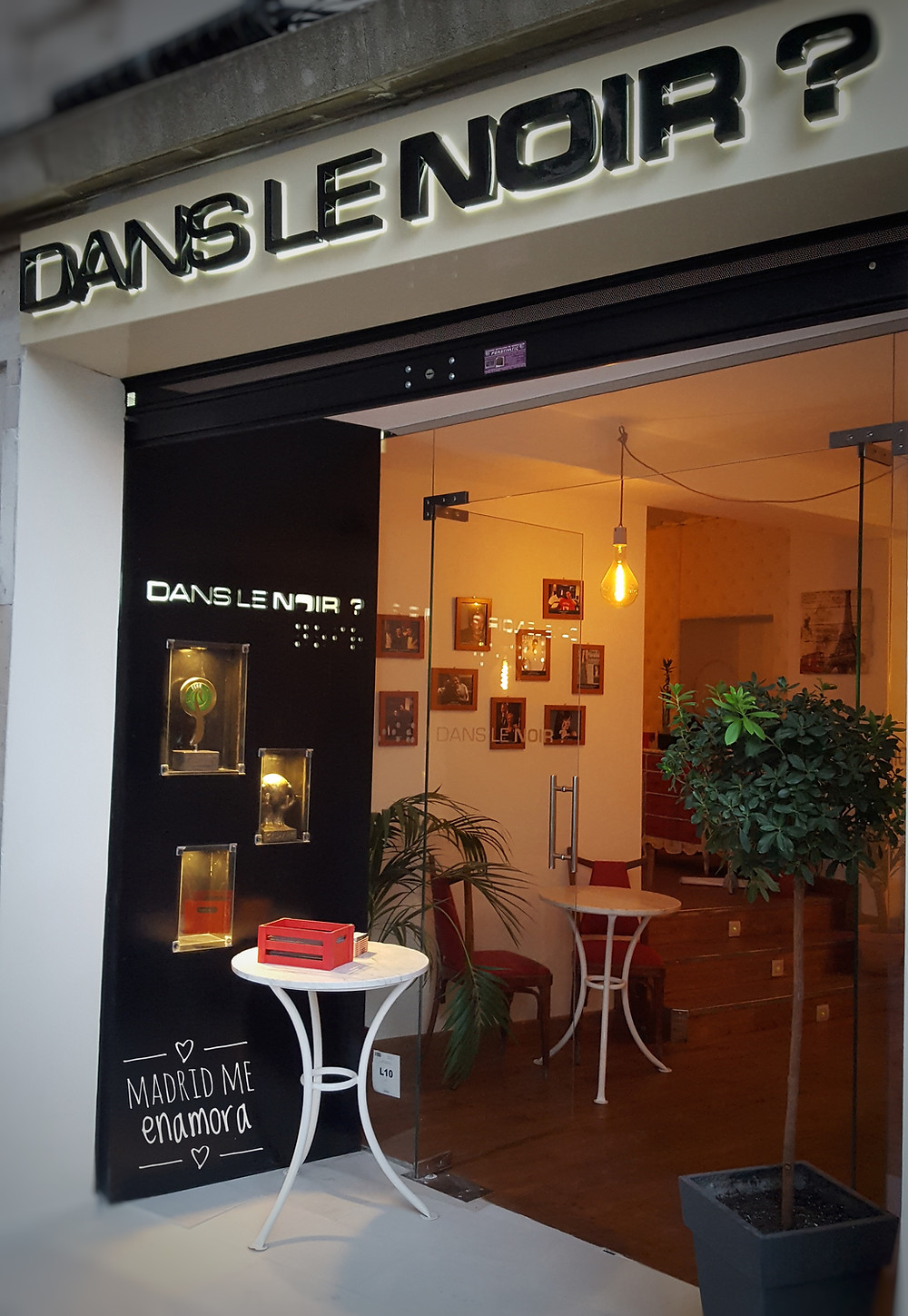 Dans le noir, restaurante recomendado por Madrid me enamora