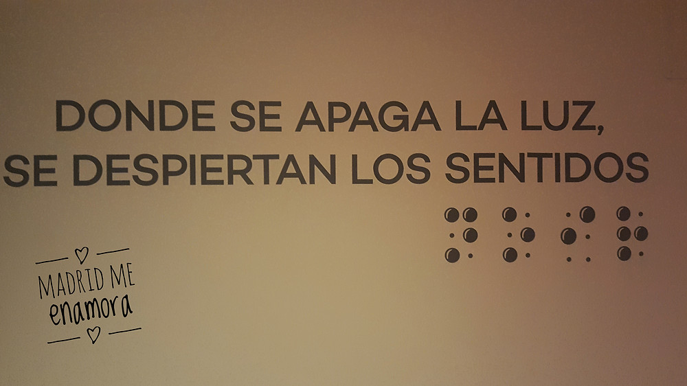Dans le noir, restaurante recomendado por Madrid me enamora